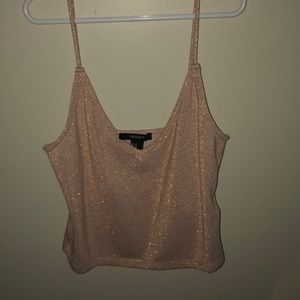 Gold/pink glitter top!